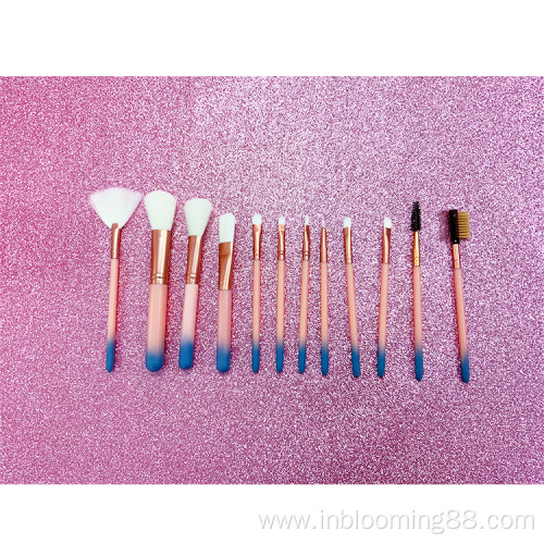 Custom Pink Wooden Handle Unique Makeup Brushes